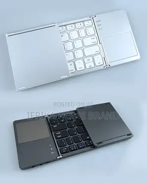 Rechargeable Foldable Bluetooth Keyboard Touchpad Portable