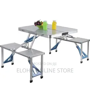 Portable Aluminium Folding Picnic Table With Chair Set