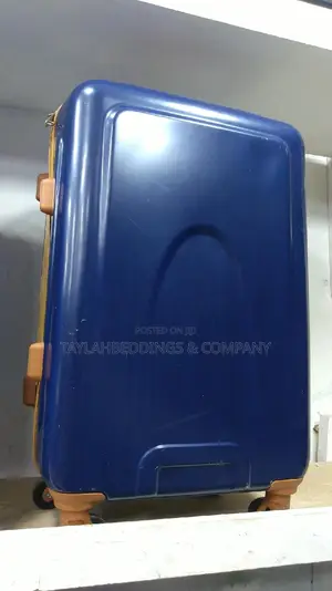 Dark Blue Plastic Travel Suit Case