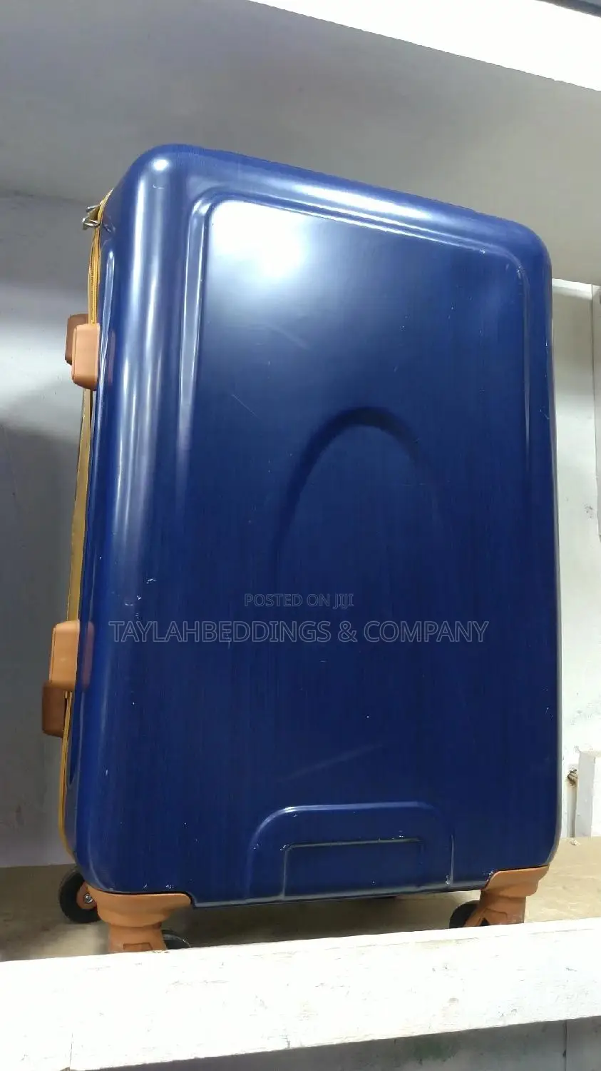 Dark Blue Plastic Travel Suit Case