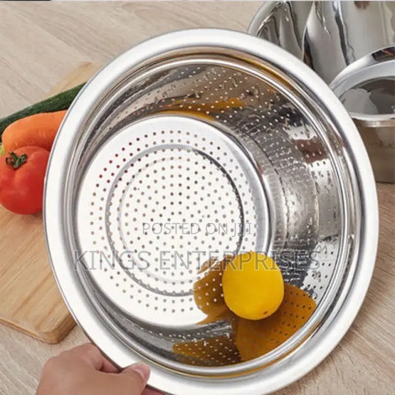 Stainless Steel Colander Strainer With Drain Bowl