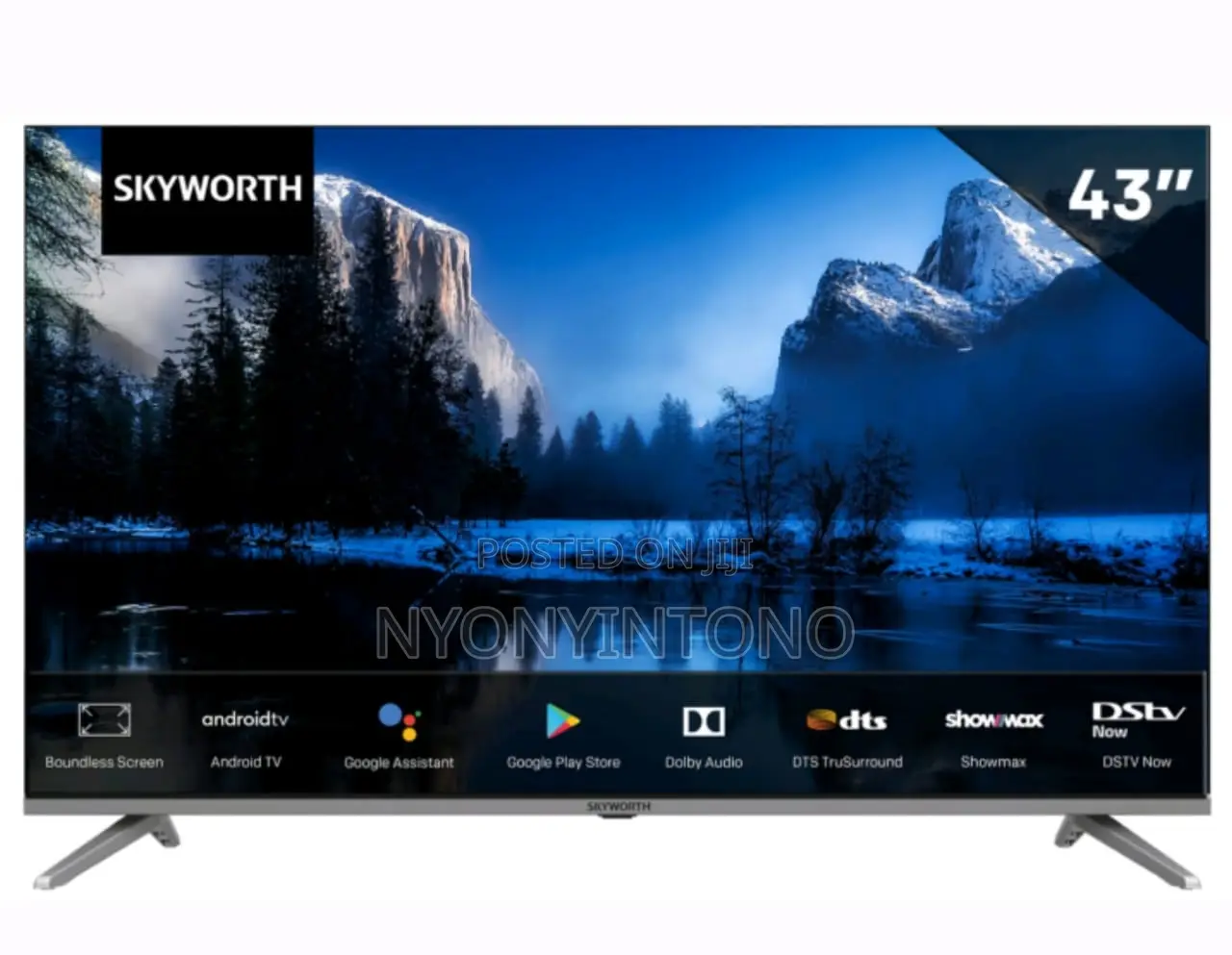 Skyworth 43" Smart Android Frameless Tv With Free to Air.