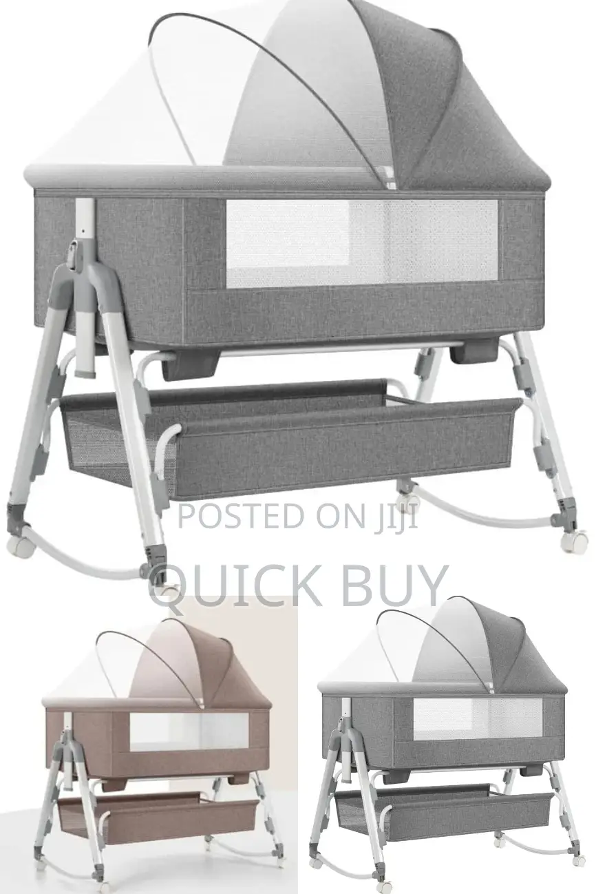 Multifunctional Adjustable Height and Folding Baby Crib