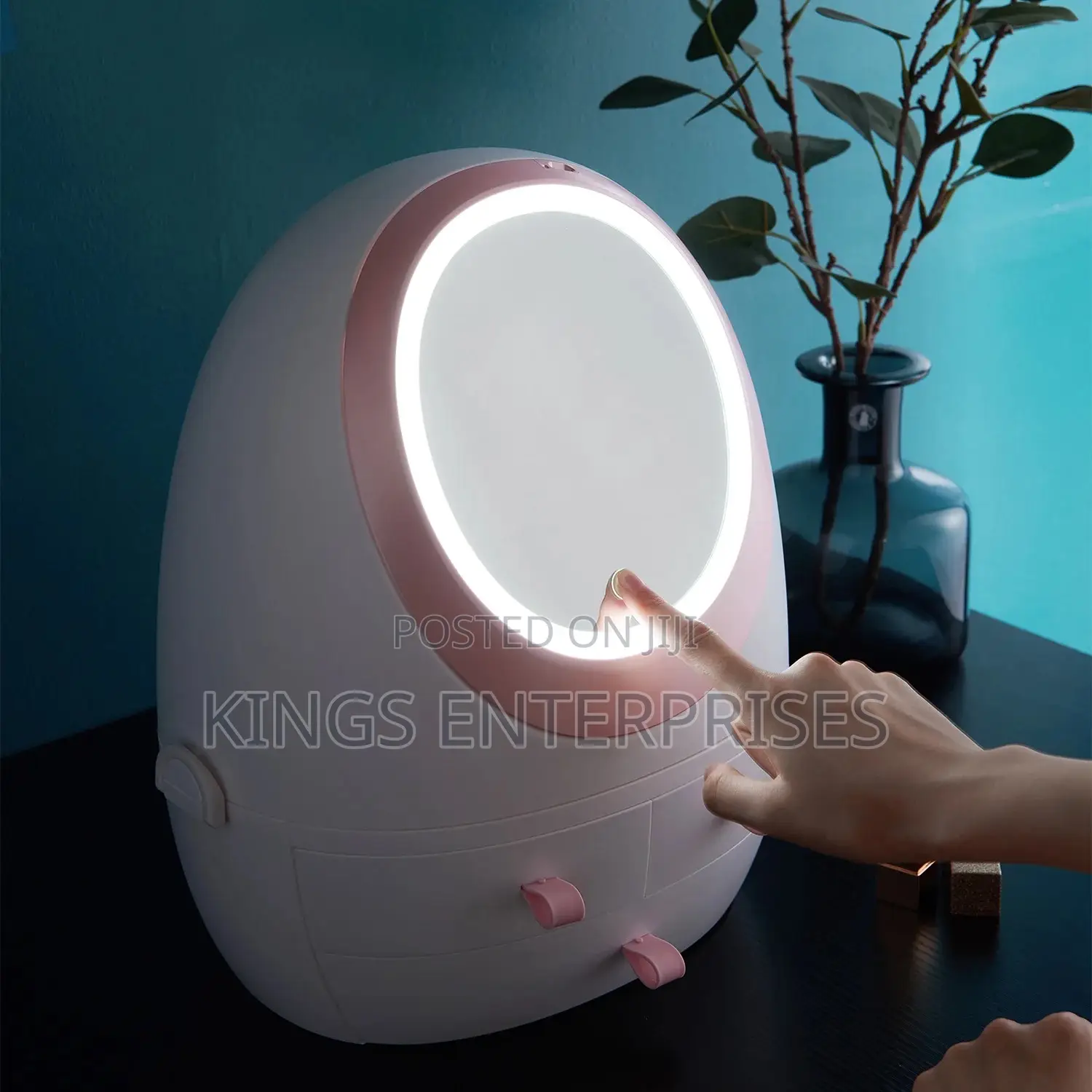 Cosmetic Organizer With Sensor Colour Changing Mirro