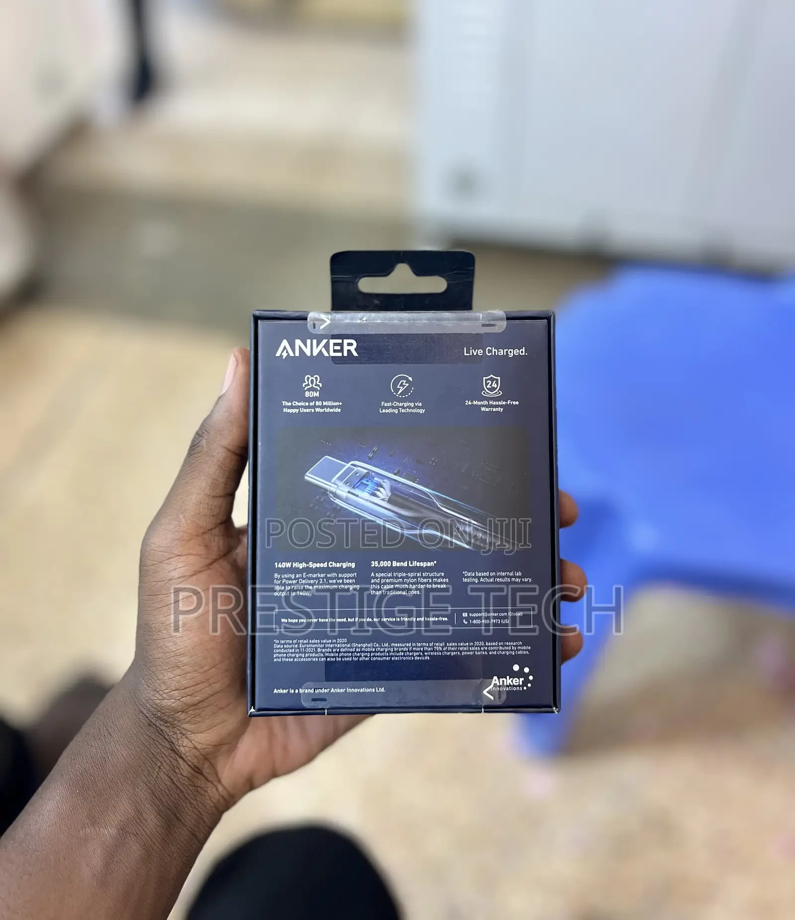 Anker 765 USB C to C Cable 140W 2 Meters for Phone Laptop