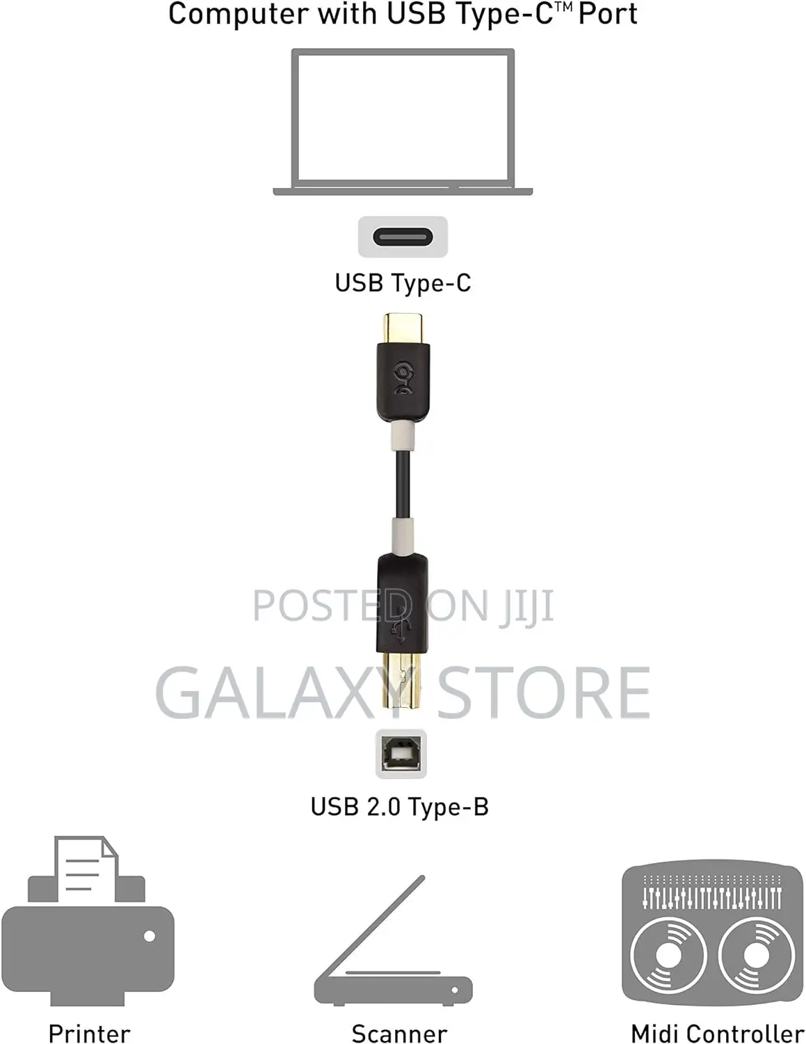 Usb C to Printer Cable Type C to Usb B