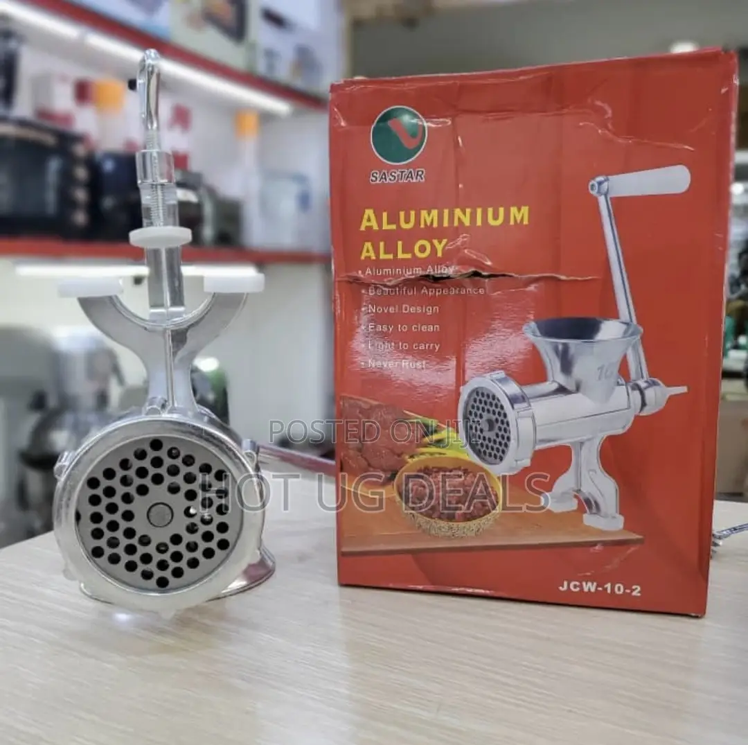 Hand Operated Meat Mincer/ Slicer Size 10 Silver