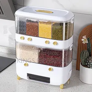 6 Grid Food Cereal Dispenser and Storage