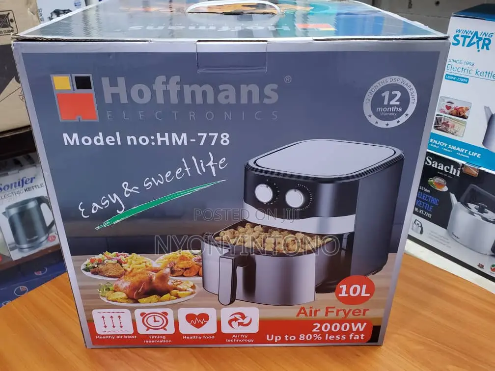 Hoffmans 10 Litres Air Fryer With 1yr Warranty Easy to Use