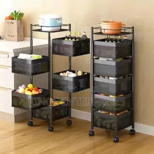 5 Tier Movable Rotating Kitchen Rack