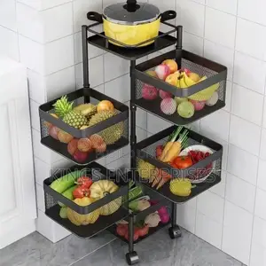 4 Tier Movable Kitchen Rack