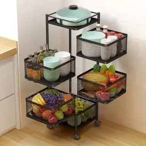 4 Tier Movable Kitchen Rack