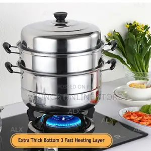 3 Layers Stainless Steel Cooking Pot Steamer