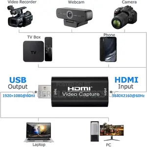 HDMI Video Capture Card HDMI to USB 2.0 Device for Streaming