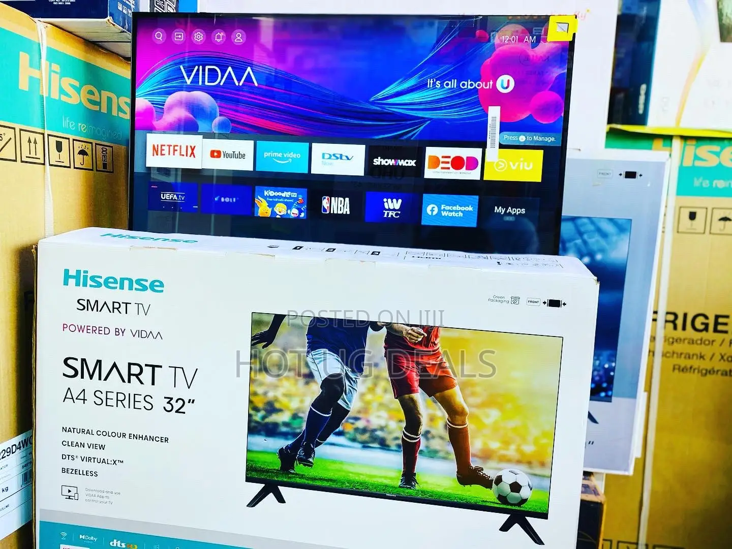 Hisense 32 Inch Hdr Led Vida Smart Free To Air Tv - Black