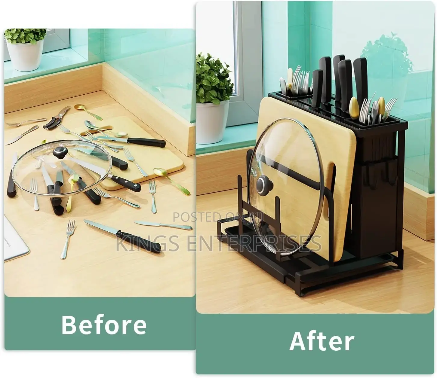 Cutlery Holder and Organizer With Drainer