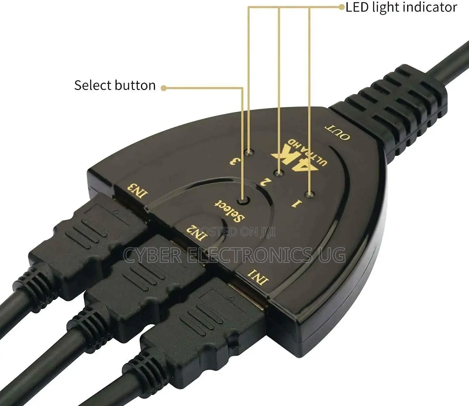 3 Port HDMI Auto Switch Splitter HUB Box for HDTV 3 in 1 Out