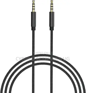 3.5mm Stereo Aux Cable, Black - 1 Meter