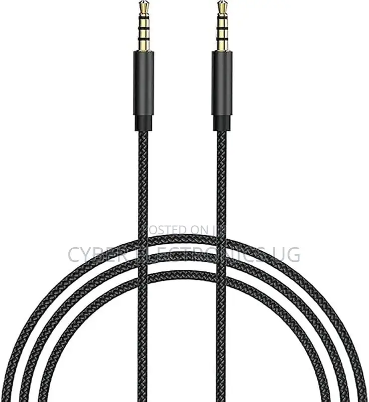 3.5mm Stereo Aux Cable, Black - 1 Meter