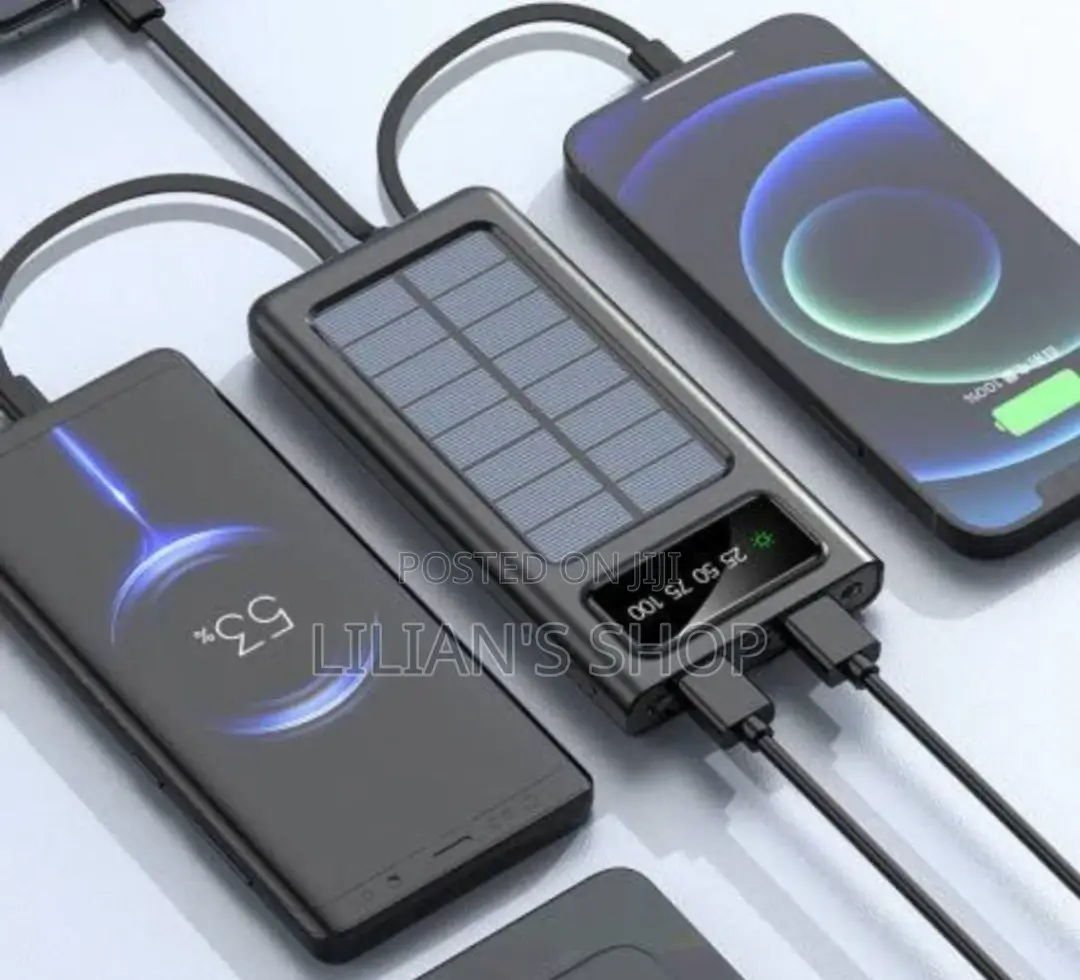 Portable Solarpower Bank 20000mah USB Output With LED Light