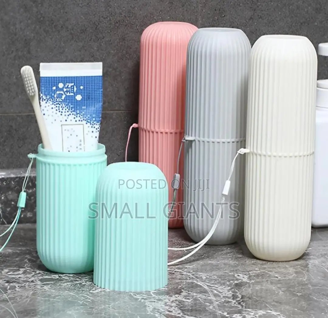 Simple Toothbrush Cup Set With Toothpaste Holder