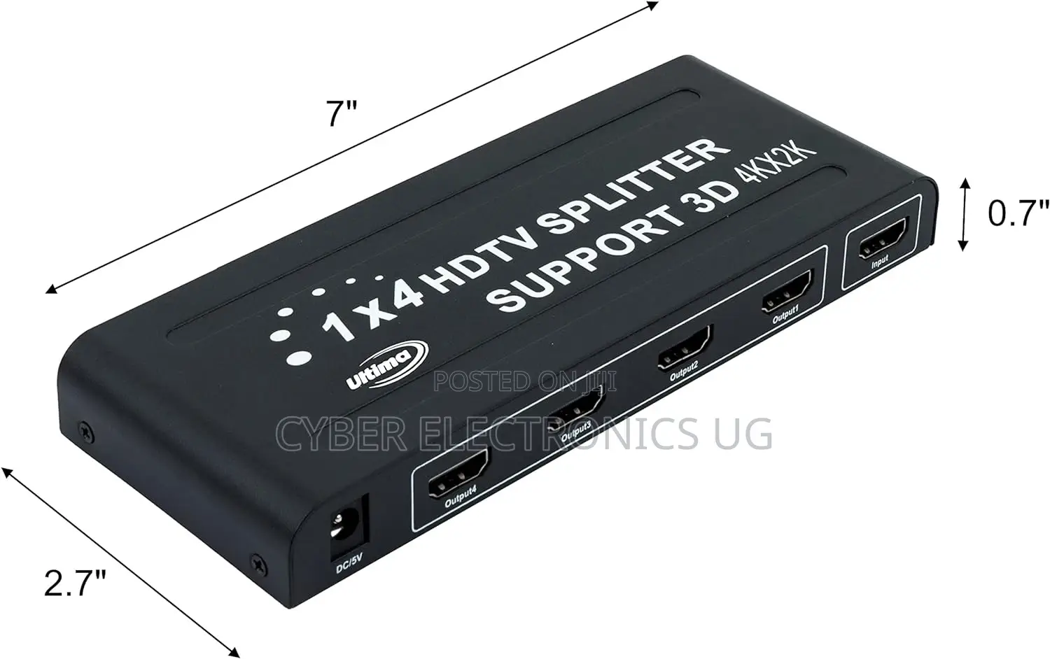 HDMI Splitter 1 in 4 Out, Support 3D Full HD 1080P