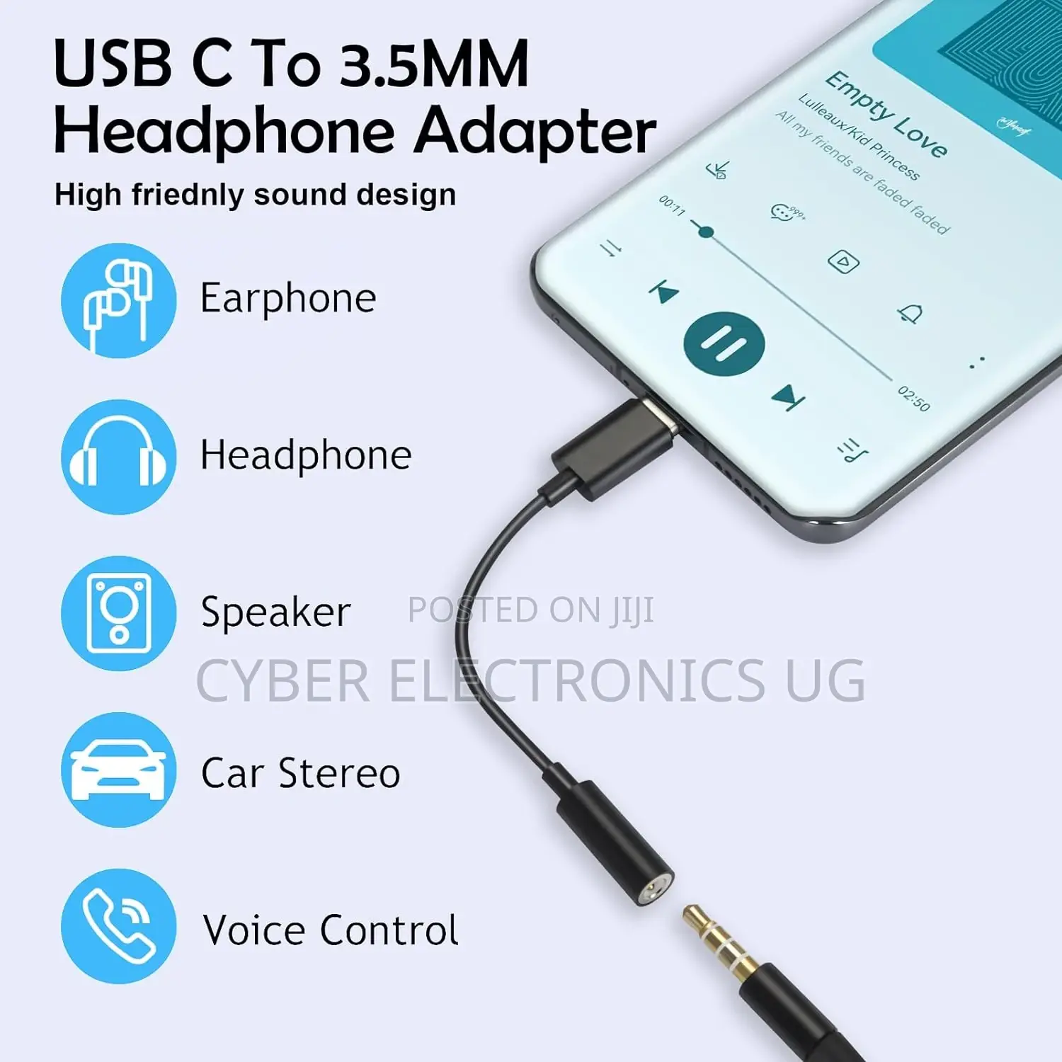 USB C Digital to 3.5 Mm Female Headphone Jack Adapter Type C