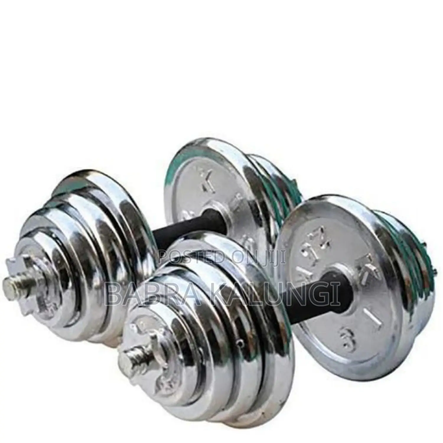 30kg Chrome Anti Rust Dumbbells Set _ Silver