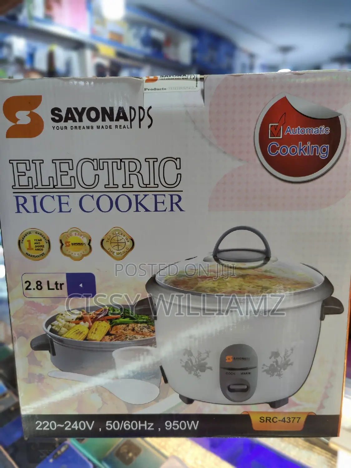 Sayona Rice Cooker With Steamer/Sayona Rice Cooker 2.8l