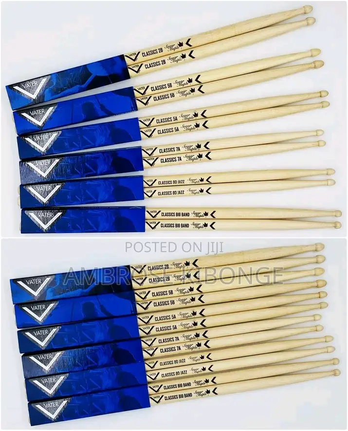 VIC FIRTH Rhythm Mate Matched Weight 5A Wooden Drum Sticks.