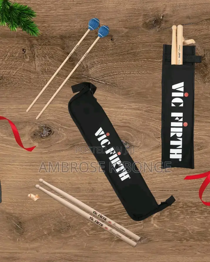 VIC FIRTH Rhythm Mate Matched Weight 5A Wooden Drum Sticks.