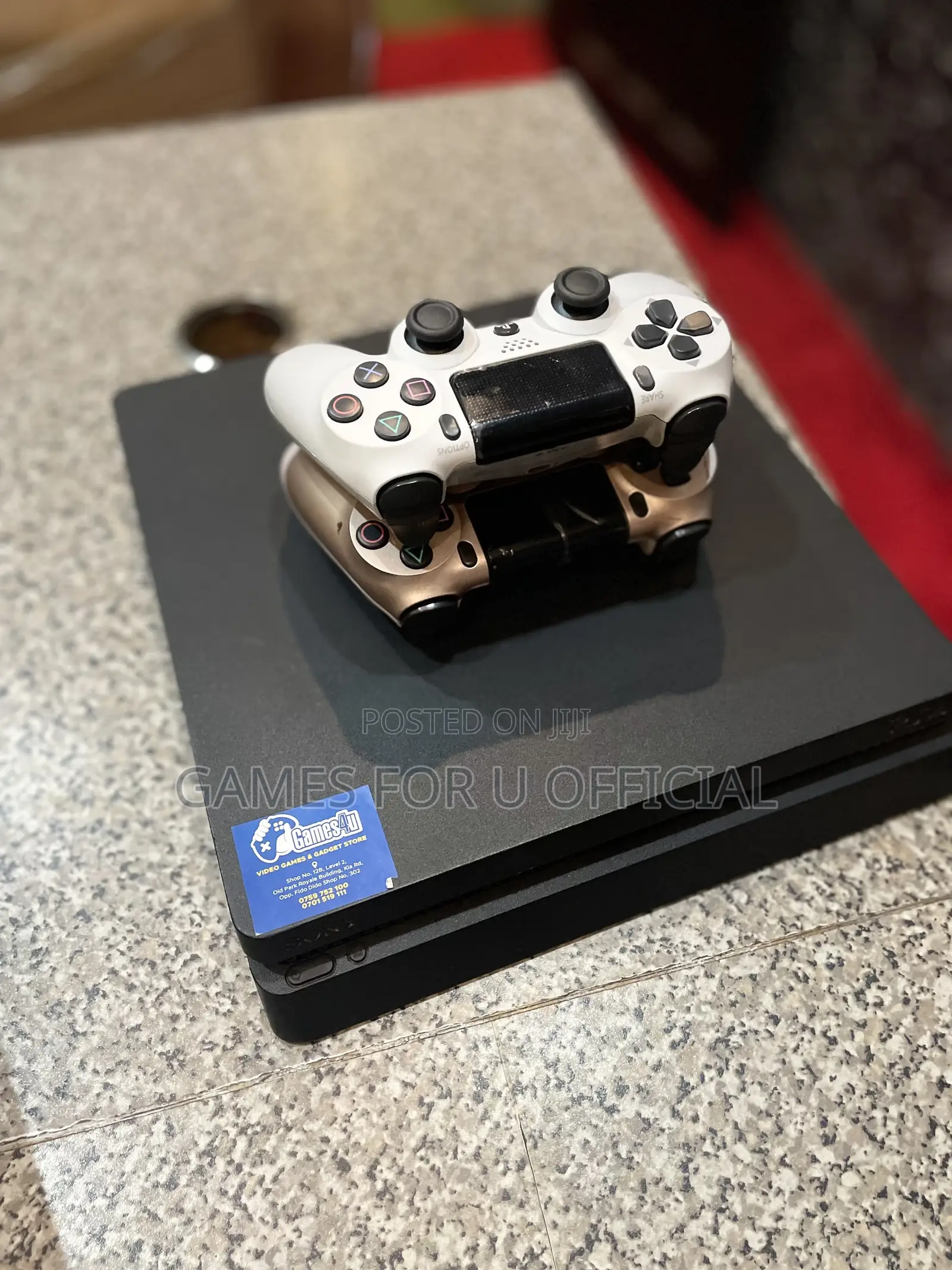 Ps4 Slim Unchipped Uk Used With Two Game Pada at 8