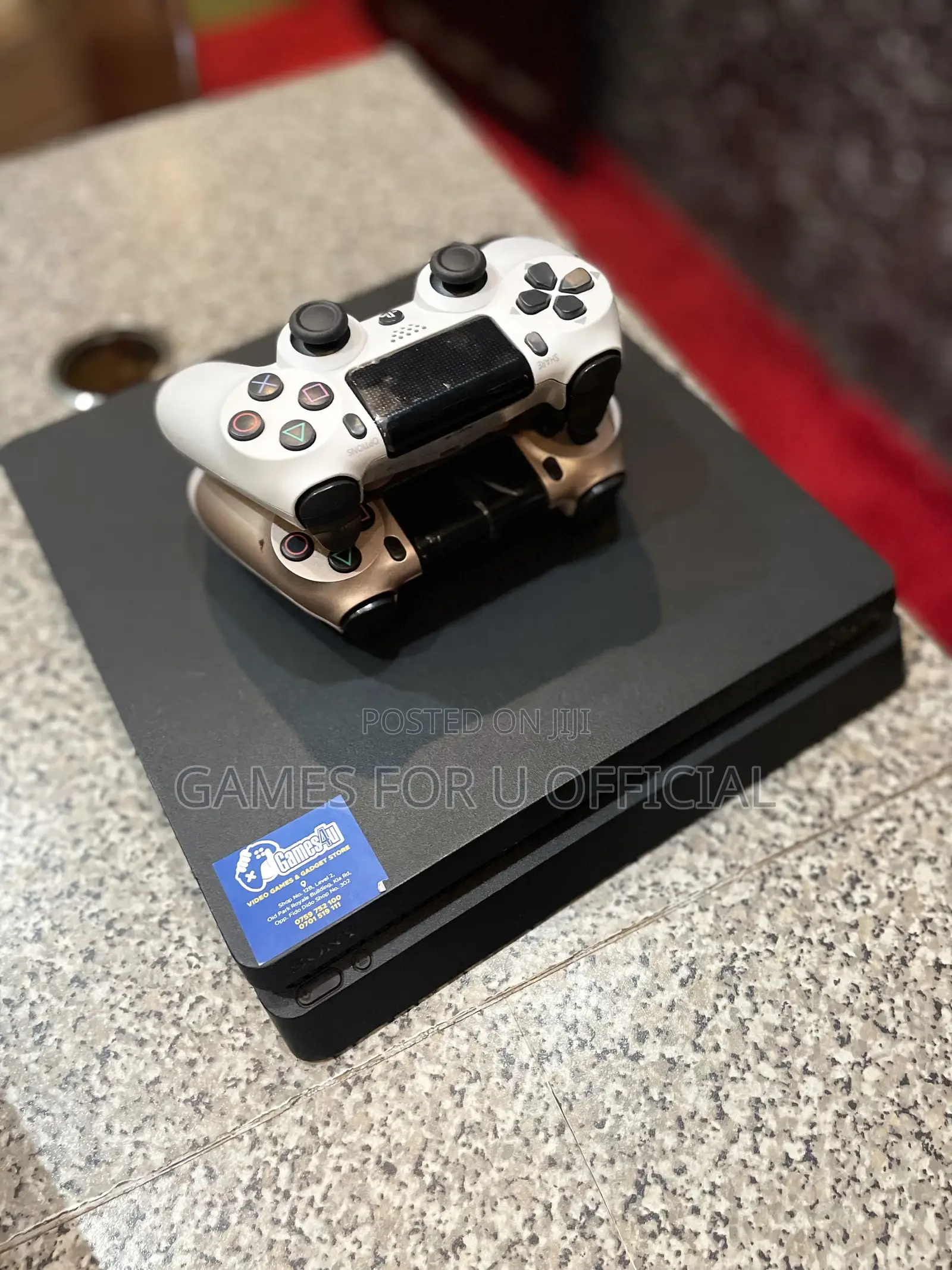 Ps4 Slim Unchipped Uk Used With Two Game Pada at 8