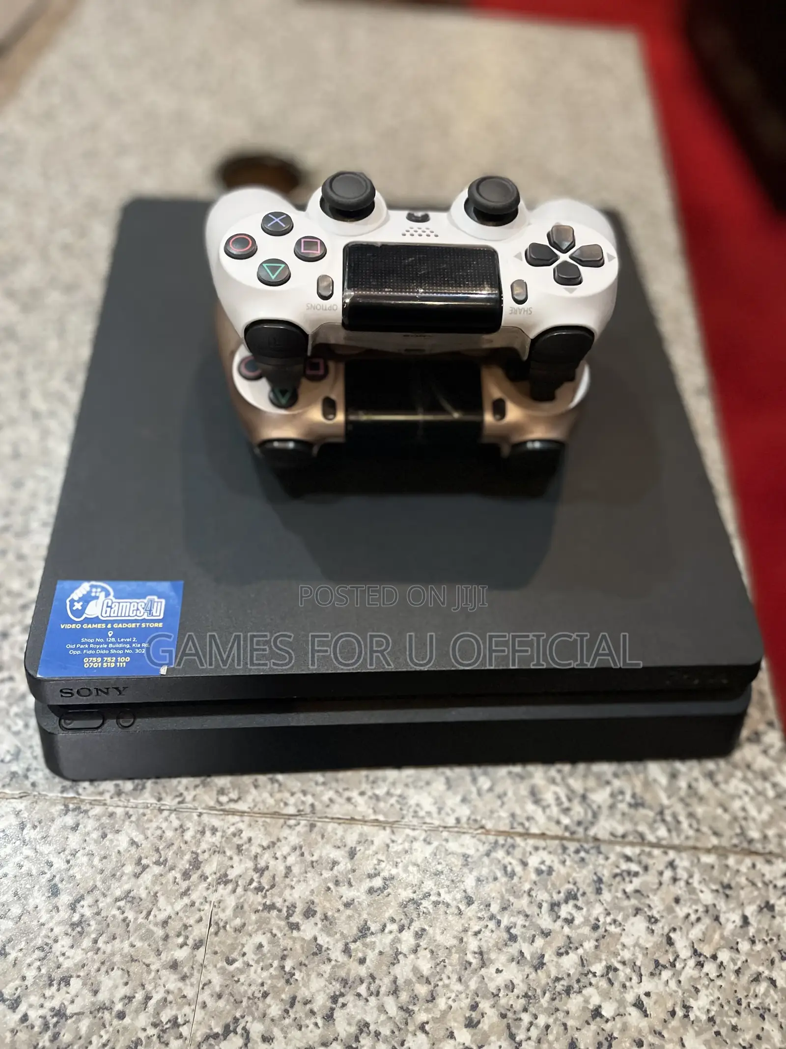 Uk Used Chipped Ps4 Slim Console With 2 Game Pads