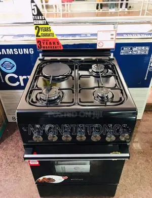 Photo - Blue Frame 50*60 Black 3+1 Cooker With Oven.