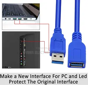 USB3.0 Male 2 Female Extension Cable High Speed Data Transfe