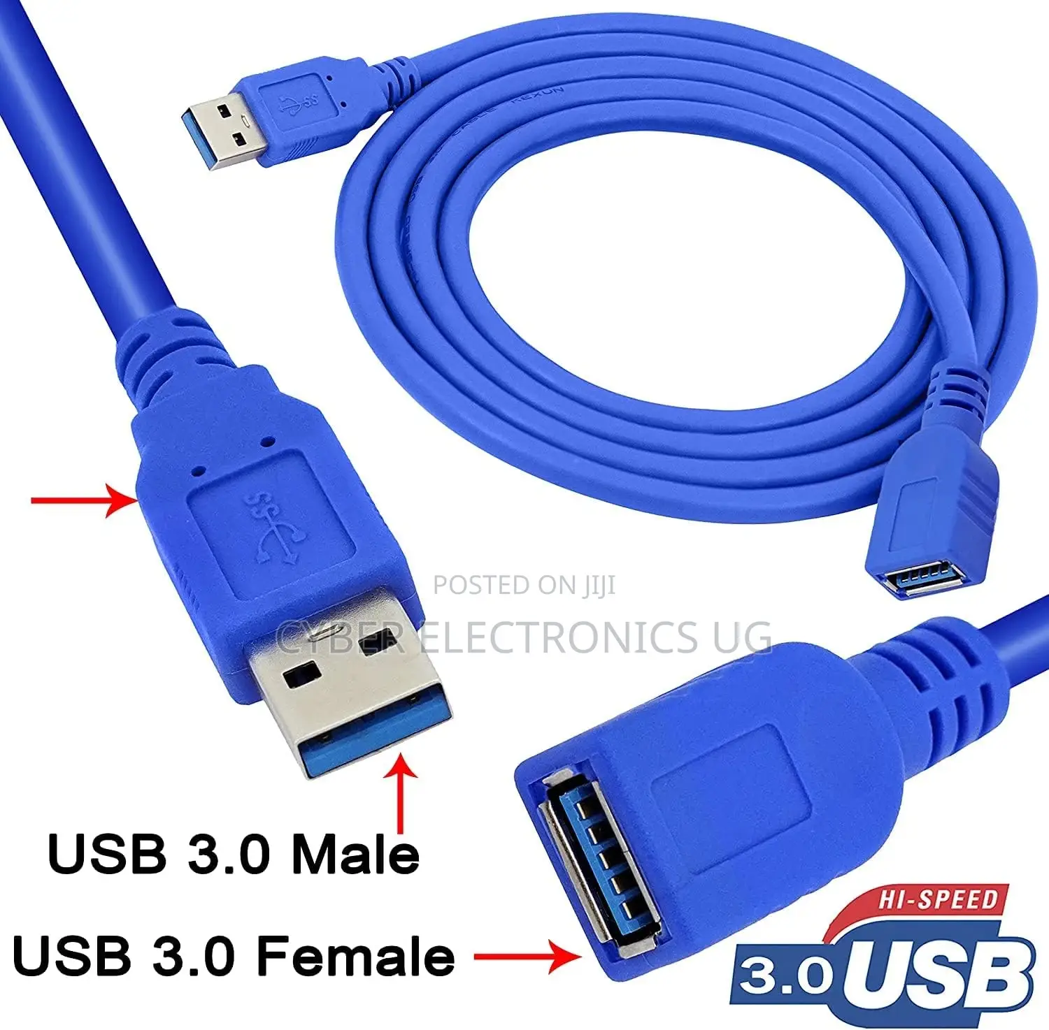 USB3.0 Male 2 Female Extension Cable High Speed Data Transfe