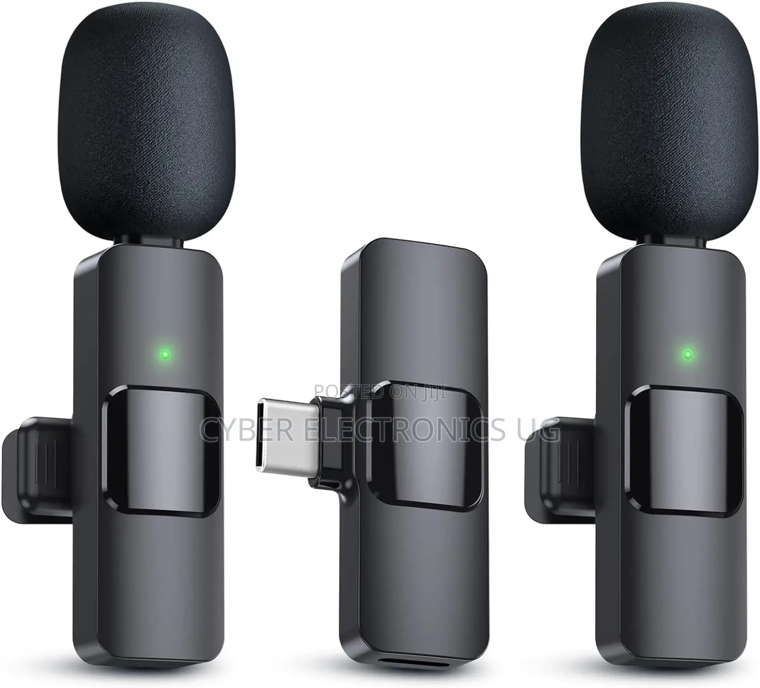 2 Pack Wireless Lavalier Microphone for iPhone and Type C