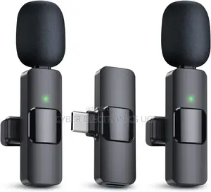 2 Pack Wireless Lavalier Microphone for iPhone and Type C