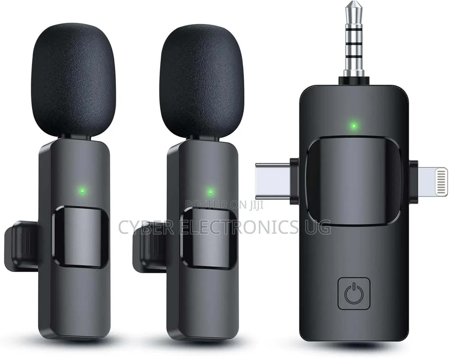 3 in 1 Wireless Lavalier Microphones for iPhone iPad Android