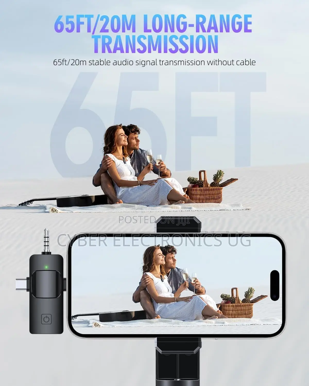 3 in 1 Wireless Lavalier Microphones for iPhone iPad Android