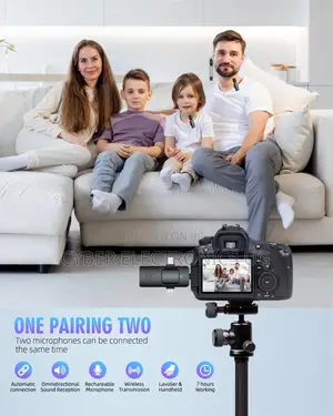 3 in 1 Wireless Lavalier Microphones for iPhone iPad Android