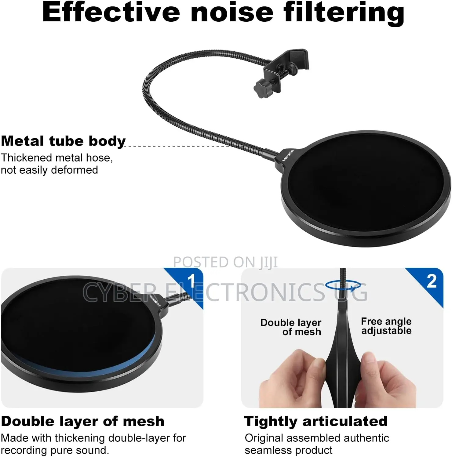 Dual Layer Microphone Pop Filter