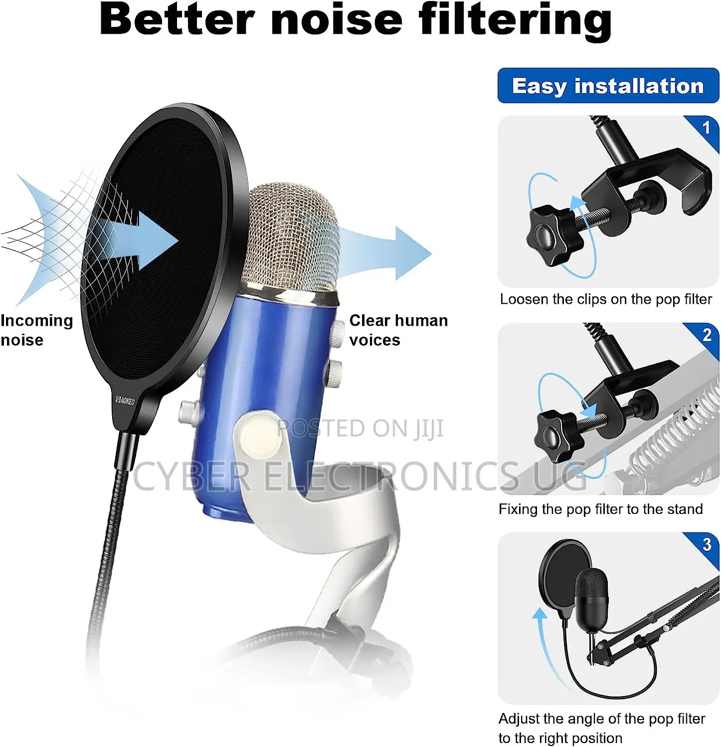 Dual Layer Microphone Pop Filter
