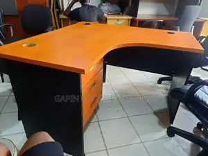 L Shaped Table With Fixed Drawers
