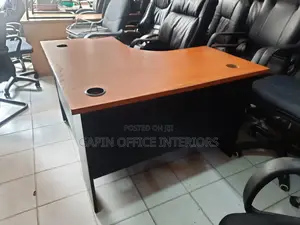 L Shaped Table With Fixed Drawers