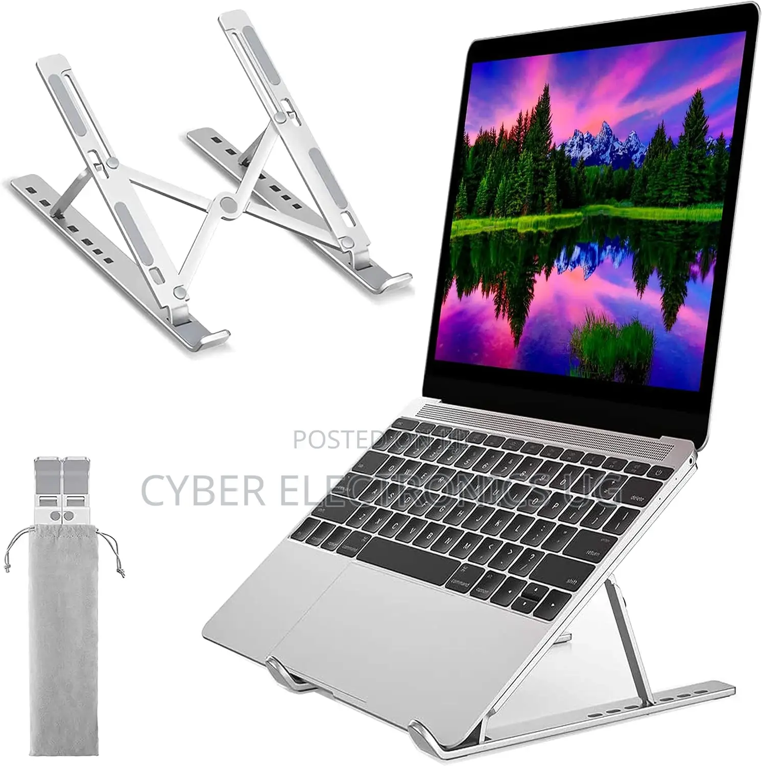 Adjustable Foldable Laptop Stand Aluminium