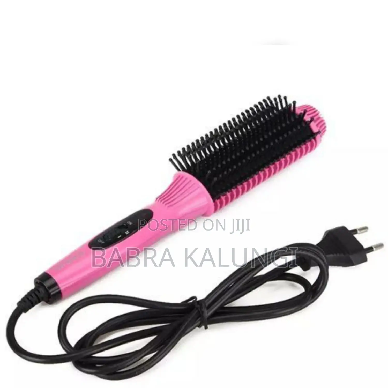 2 in 1 Hair Curling and Straighting Electric Comb _ White