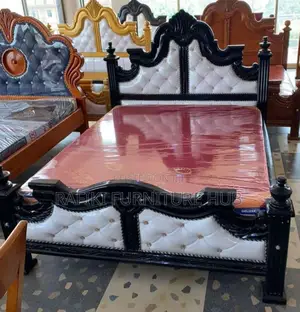 Leather Bed / 5by6 / Wooden Bed / Barcode / Best Furniture