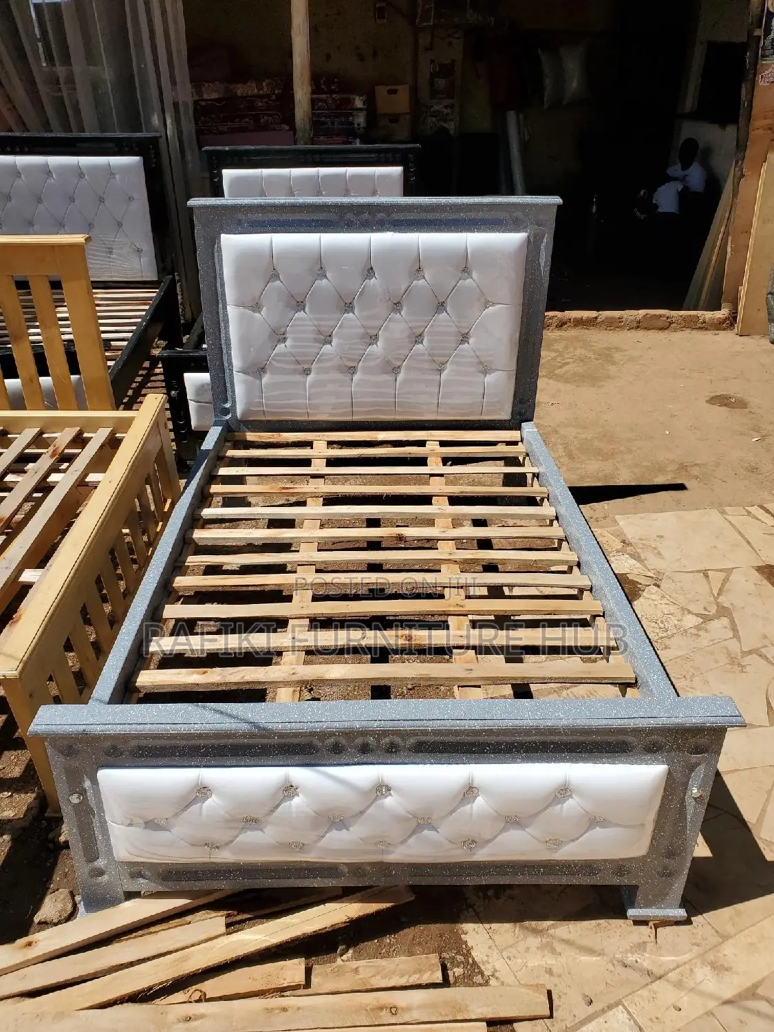 Leather Bed / 4by6 / Wooden Bed / Barcode / Best Furniture